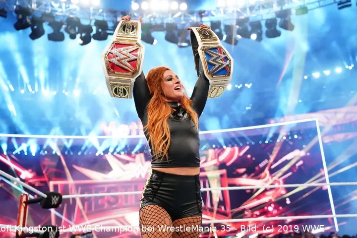 Becky Lynch bei WWE WrestleMania 35 (Bild: (c) 2019 WWE)