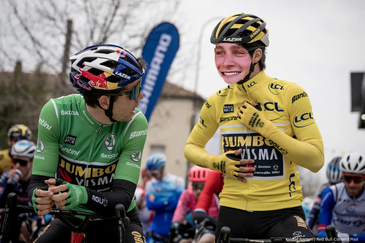 Wout van Aert and Mathieu van der Poel in 2023