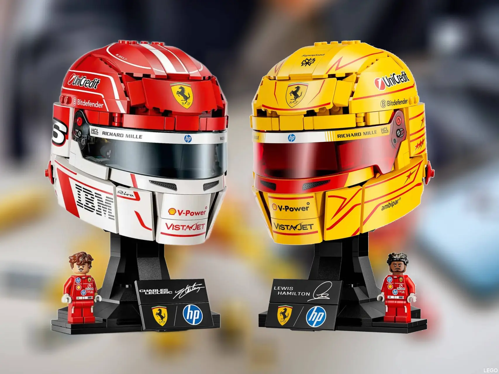 LEGO Editions F1 helmen