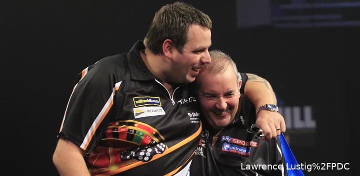 Adrian Lewis steht seit Jahren bei Target unter Vertrag, Phil Taylor erst seit 2018<br>