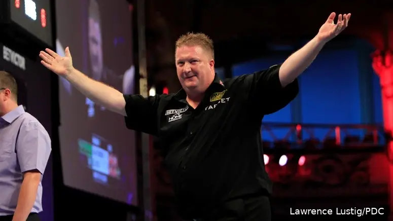 Colin Lloyd celebrates with a fist pump