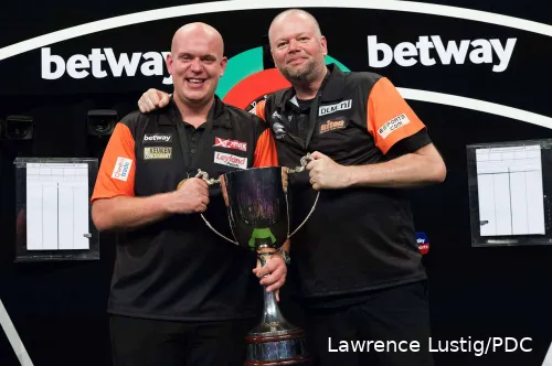 Van Gerwen and Van Barneveld jointly won the World Cup of Darts three times in 2014, 2017 &amp; 2018.
