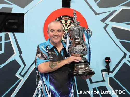 Phil Taylor managed to win the World Darts Championship and the World Matchplay ten times in the same year