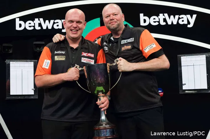 Van Gerwen and Van Barneveld jointly won the World Cup of Darts three times in 2014, 2017 &amp; 2018.