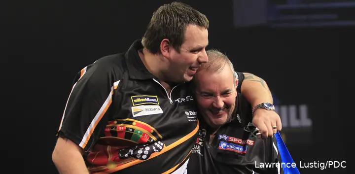 Adrian Lewis und Phil Taylor.