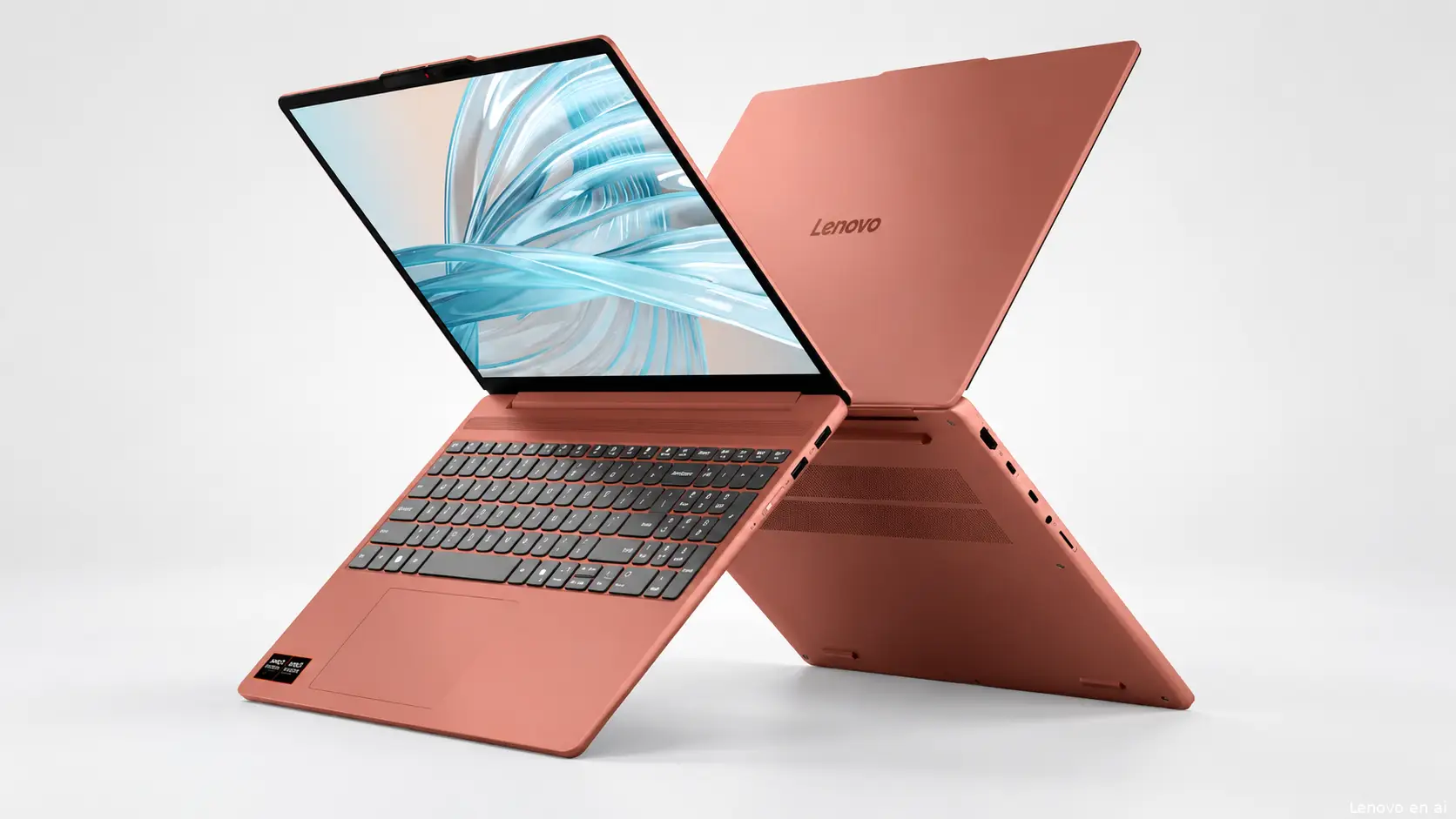 Lenovo-laptop in koperroze X-compositie (1)