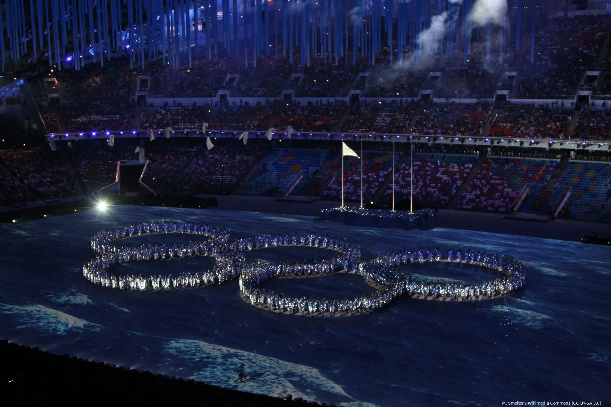 2014 winter olympics closing ceremony rings 2