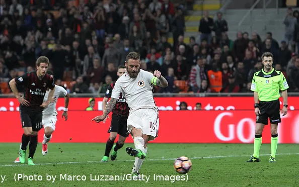 de rossi rigore milan roma