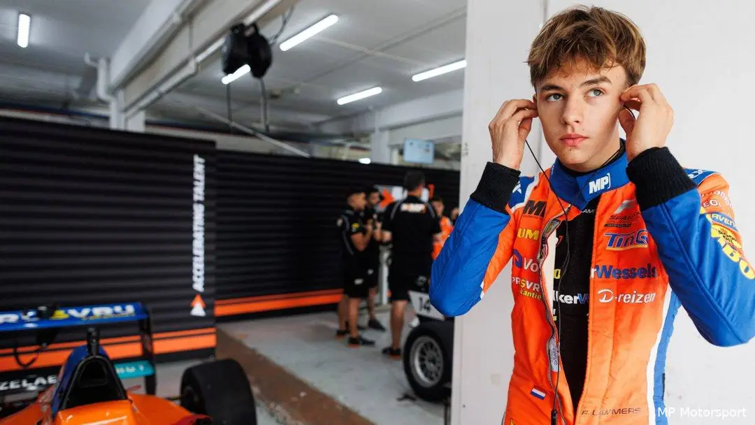 <i>René Lammers heeft volgens zijn vader het talent om de Formule 1 te bereiken.</i>