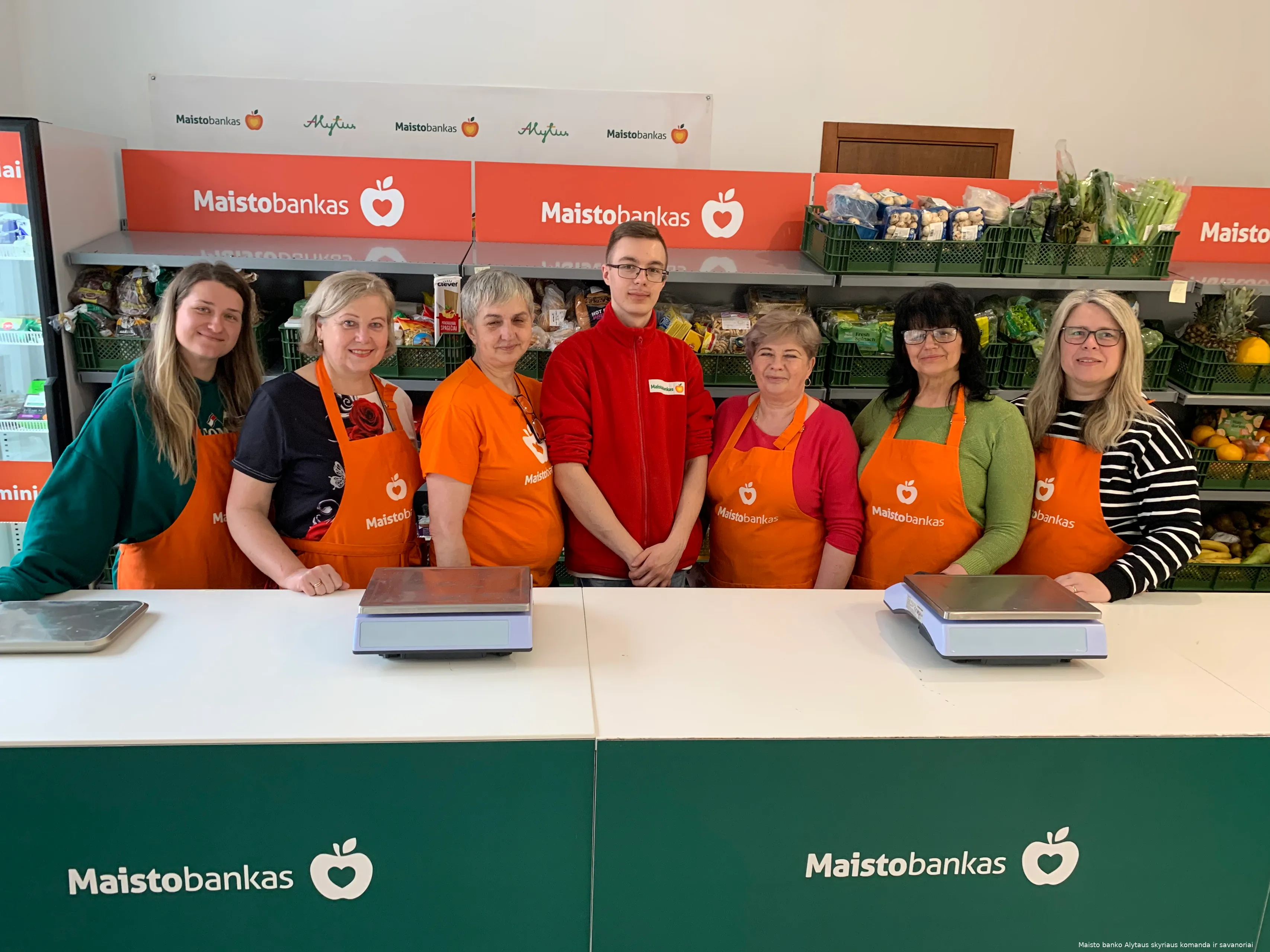 maisto banko alytaus skyriaus komanda ir savanoriai