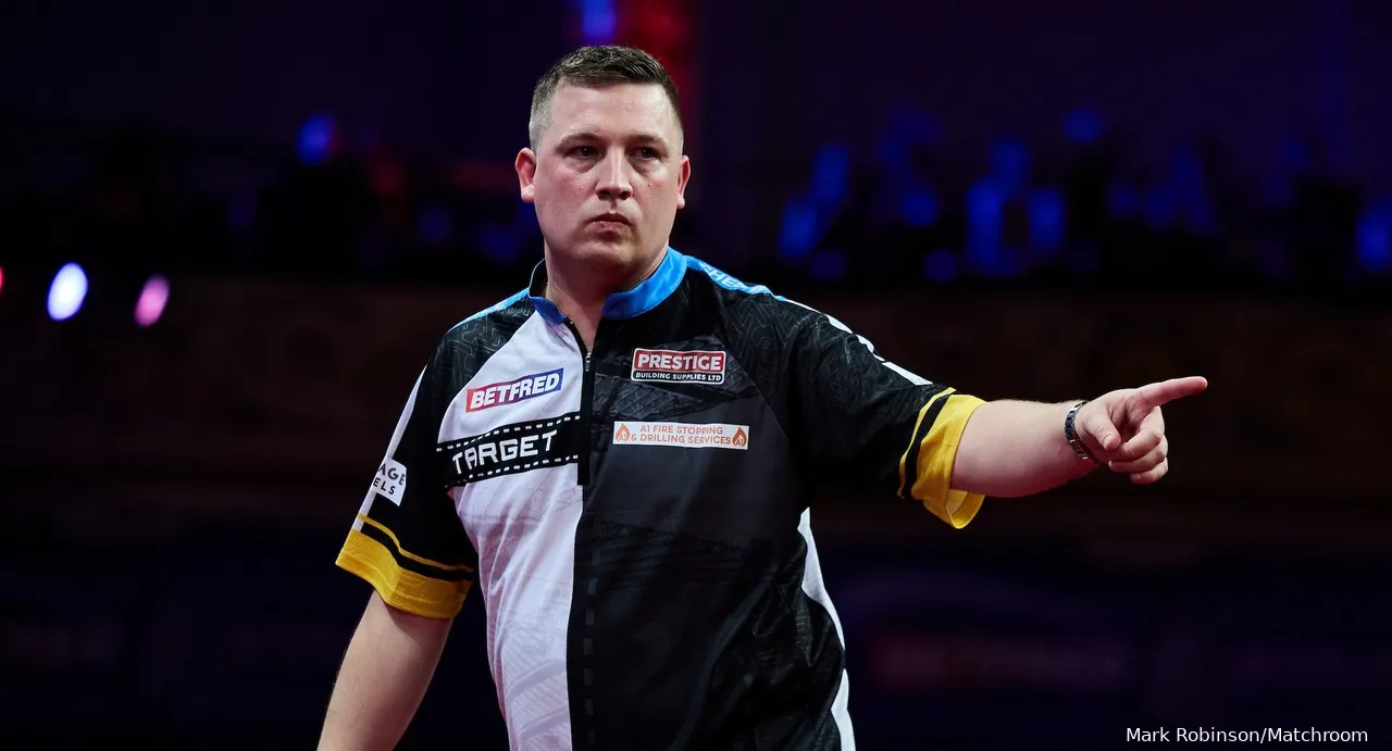 Chris Dobey in action at the World Series of Darts Finals