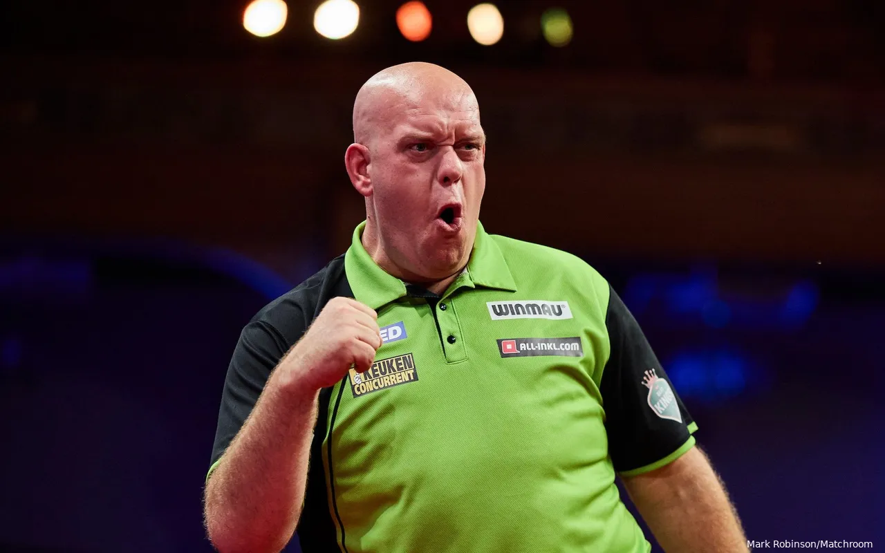 Michael van Gerwen in actie&nbsp;