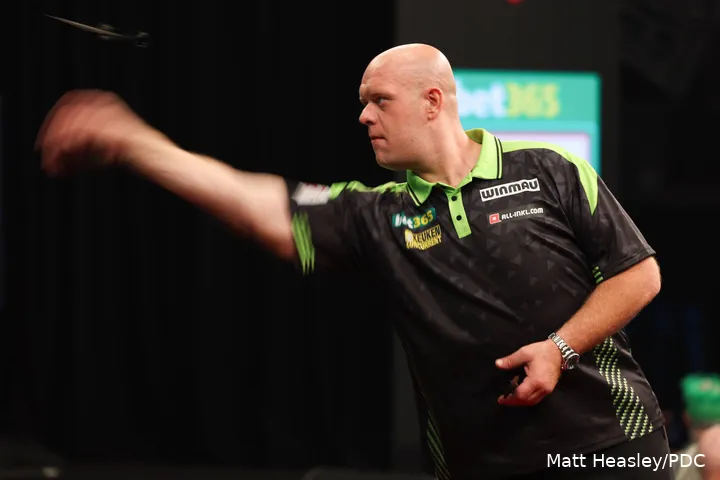 Michael van Gerwen afgelopen weekend in actie op de US Darts Masters