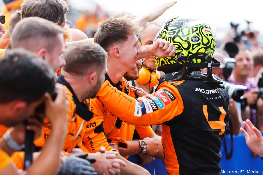 <i>Lando Norris lijkt weer mee te dingen om te prijzen.</i>
