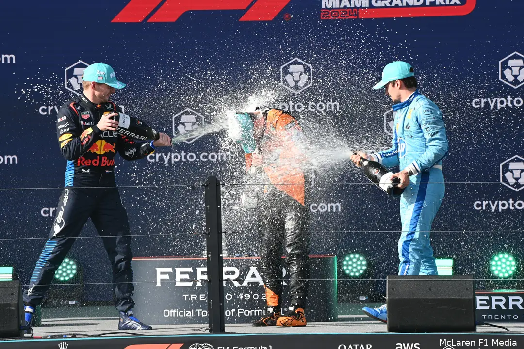 mclaren gp miami 2024 norris verstappen leclerc