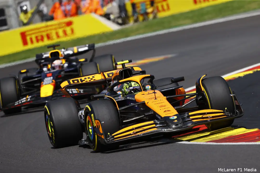 lando norris belgie mclaren 2024 racedag max verstappen