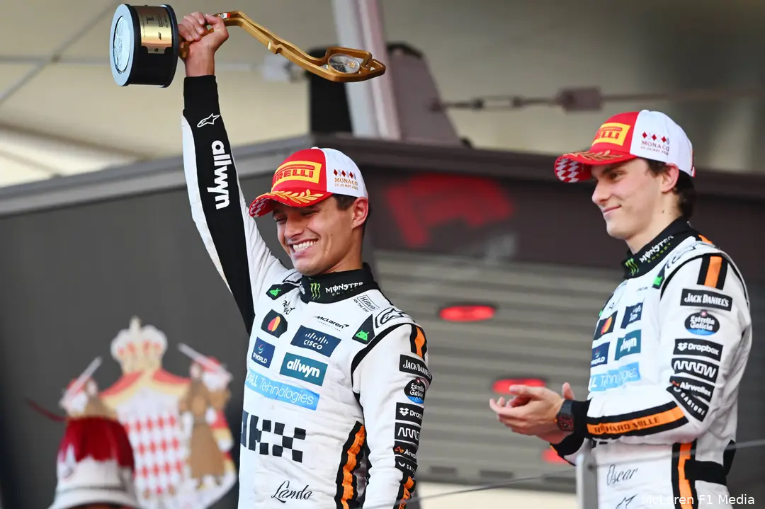 <i>Norris pakte </i>pole<i>&nbsp;en wist dit om te zetten in een overwinning.</i>