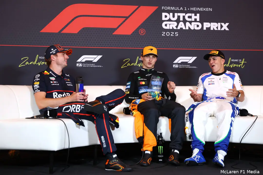 oscar-piastri-mclaren-isack-hadjar-visa-cash-app-racing-bulls-max-verstappen-red-bull-racing-gp-nederland-2025-zondag-2