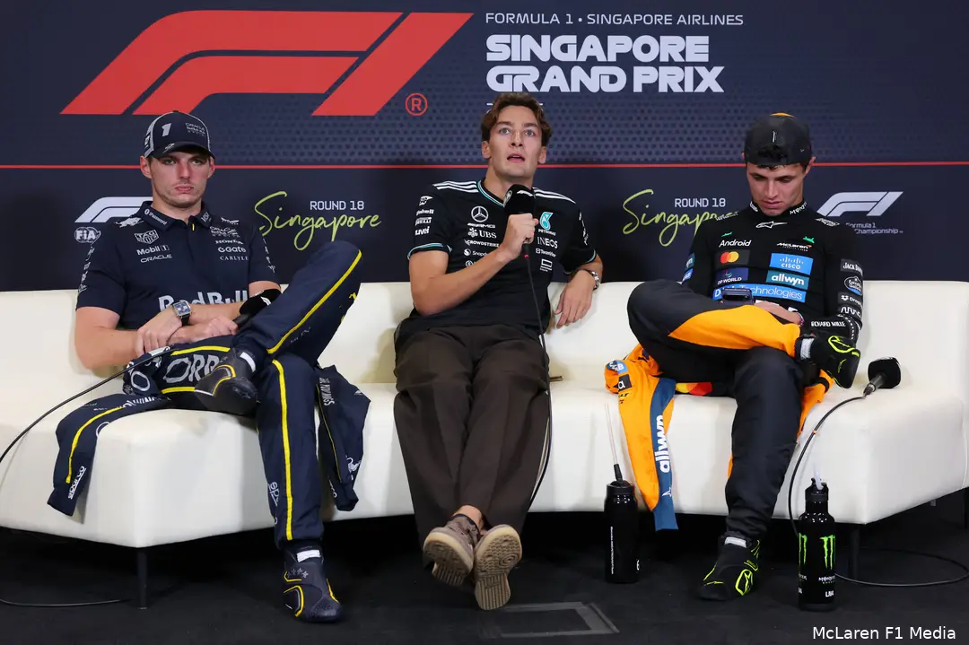 lando-norris-mclaren-gp-singapore-2025-zondag-george-russell-mercedes-persconferentie-max-verstappen-red-bull-racing