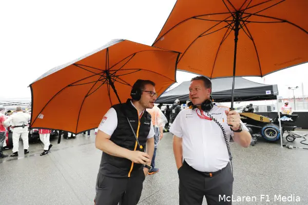 Andreas Seidl Zak Brown McLaren