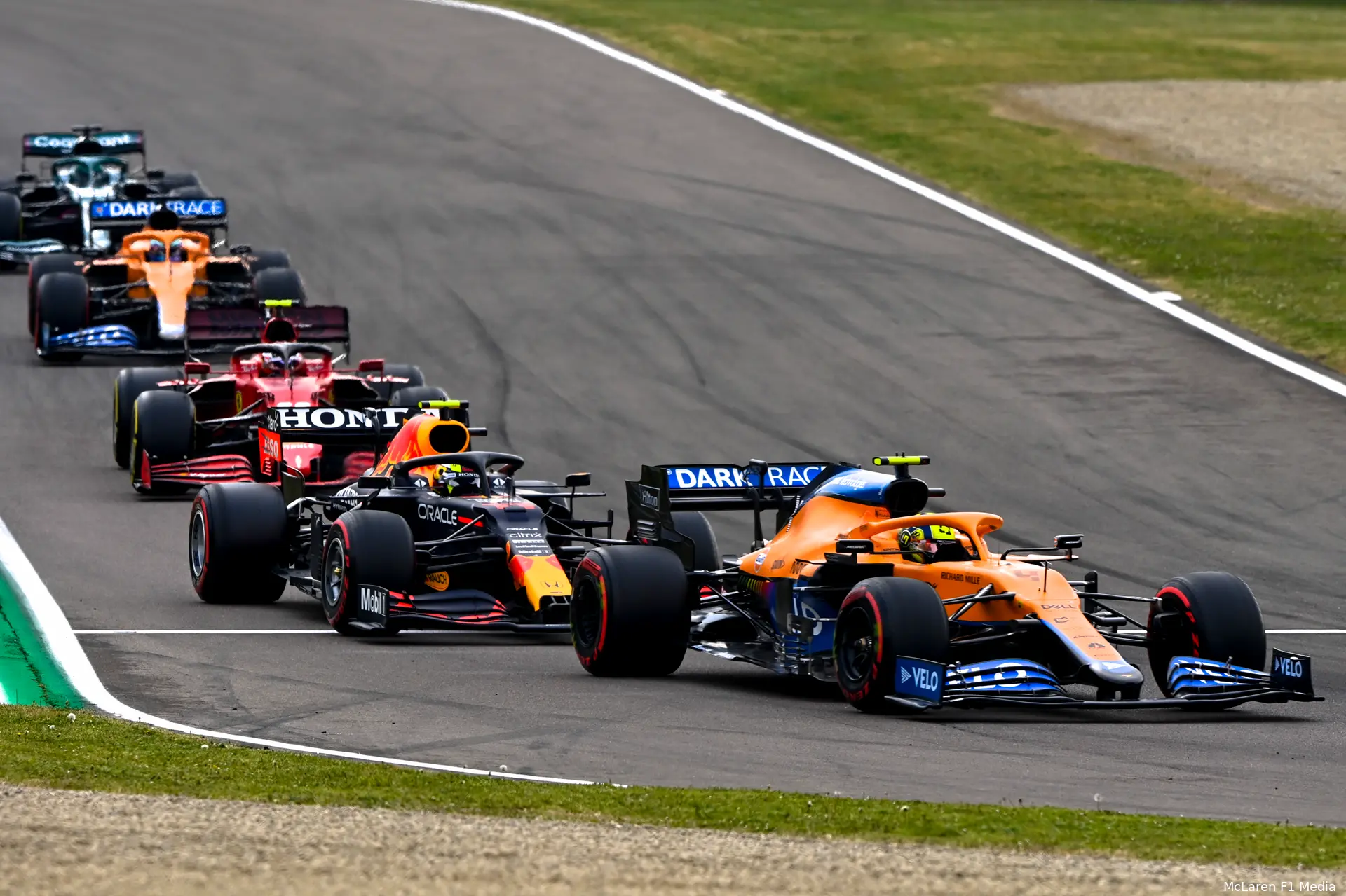 Lando Norris McLaren Sergio Perez Red Bull Racing
