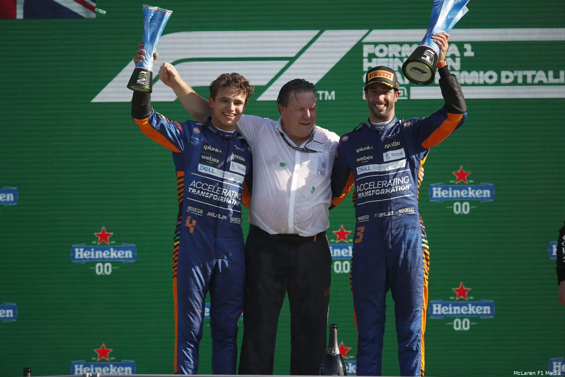 lando norris zak brown daniel ricciardo mclaren italie