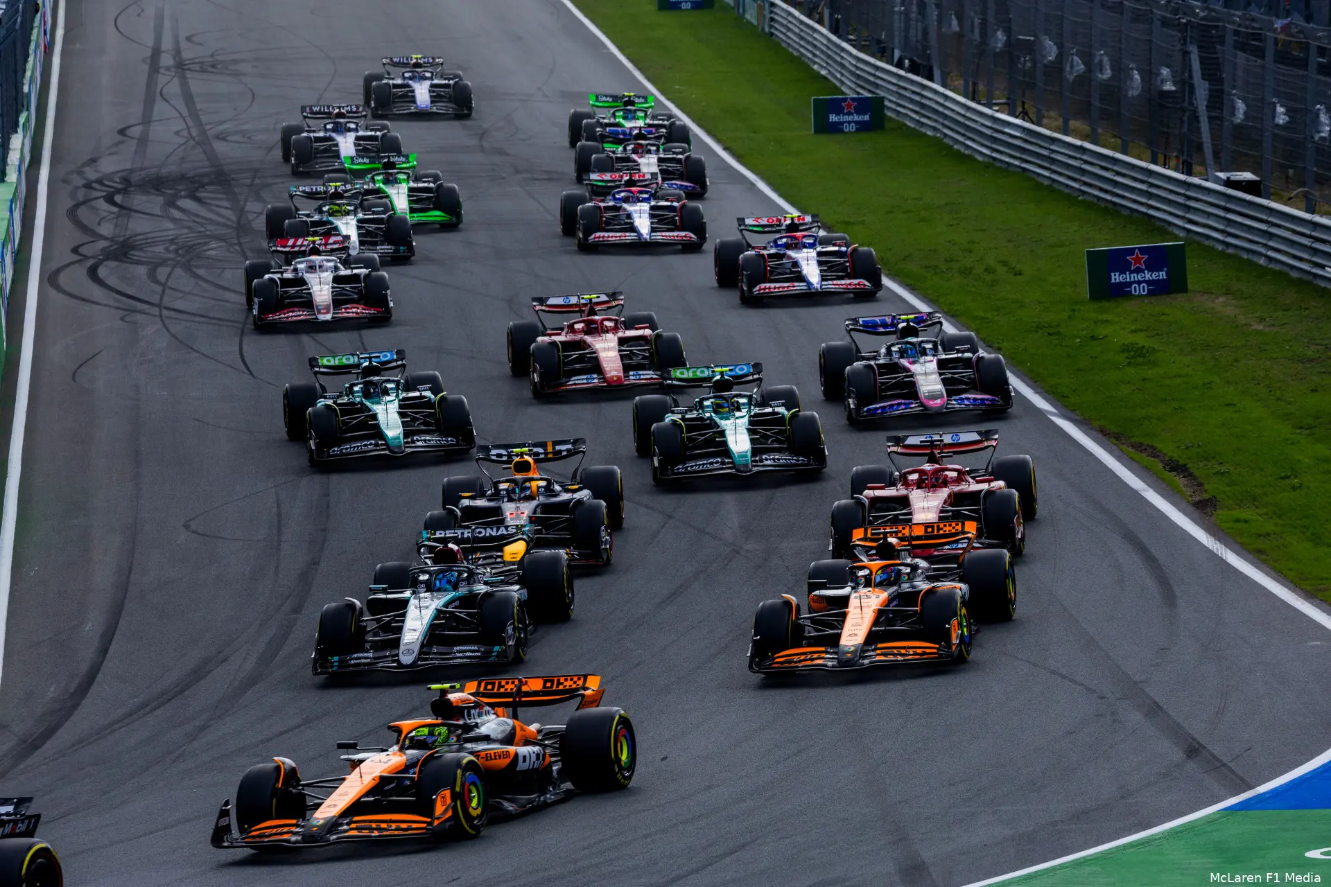 haas williams visa cash app rb aston martin red bull racing ferrari mercedes alpine mclaren stake gp nederland zondag 2024