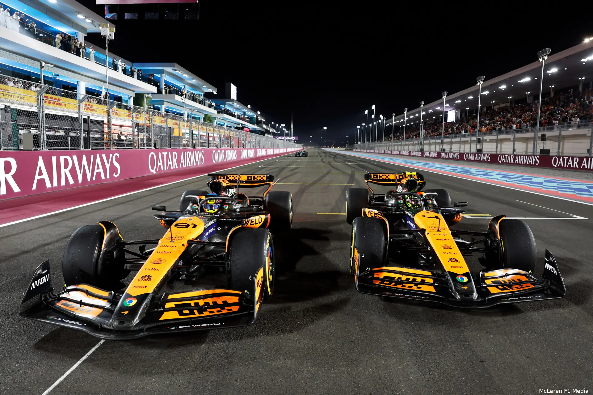 lando norris oscar piastri sprintrace win mclaren qatar 2024