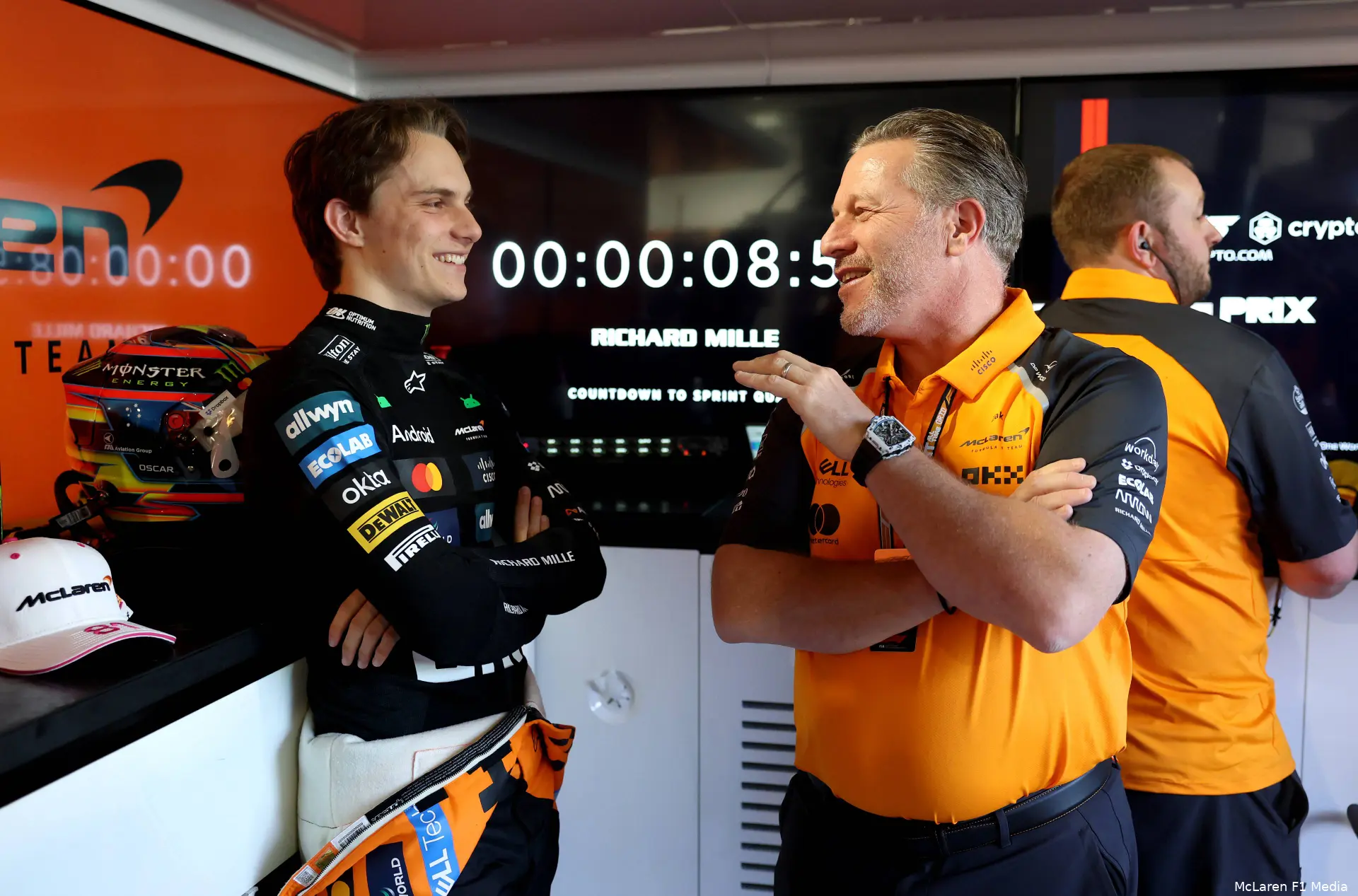 oscar piastri zak brown mclaren 2025 miami