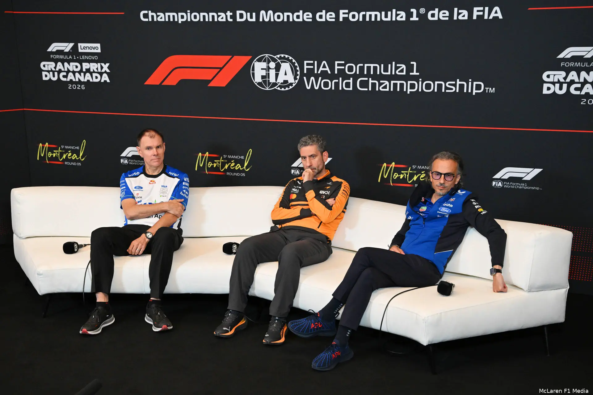 alan-permane-racing-bulls-andrea-stella-mclaren-laurent-mekies-red-bull-canada-vrijdag
