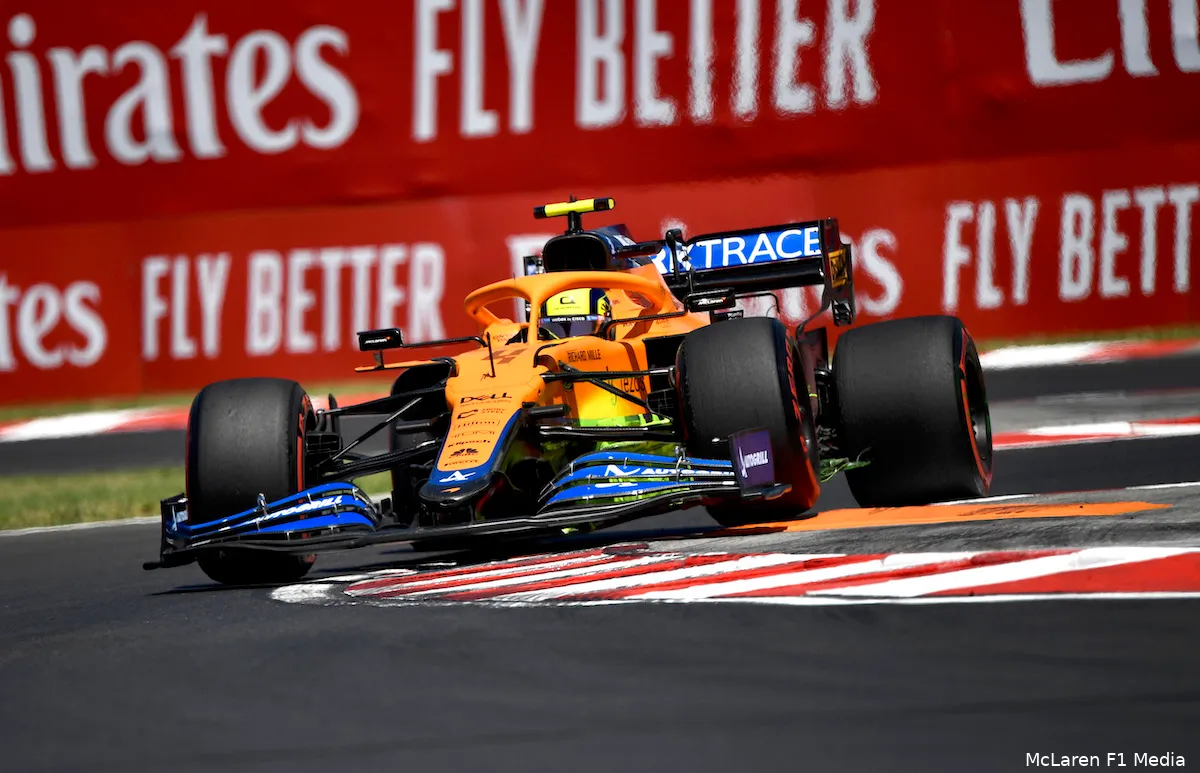 mclaren hongarije 2021 norris chicane