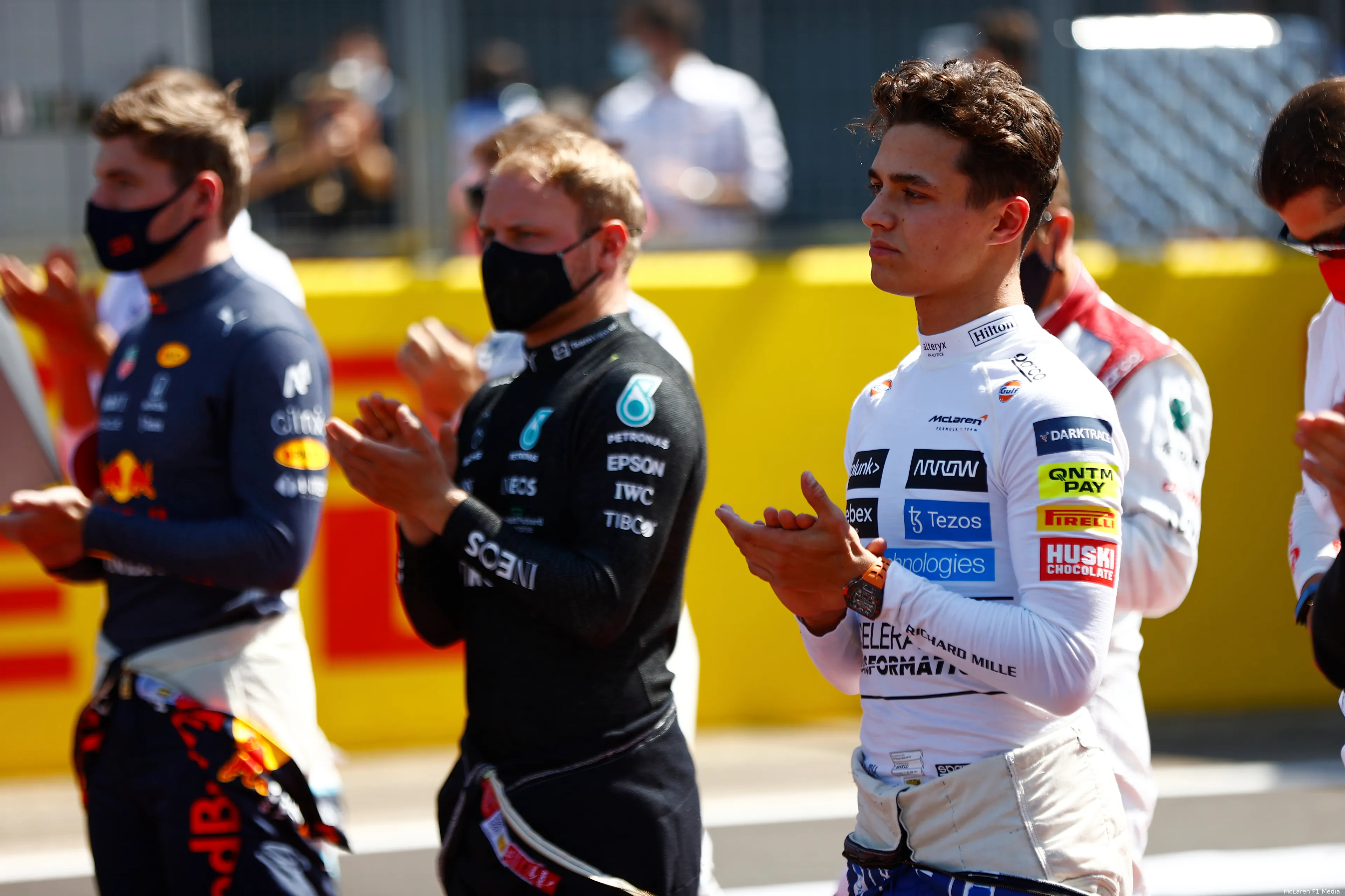Lando Norris Valtteri Bottas Max Verstappen
