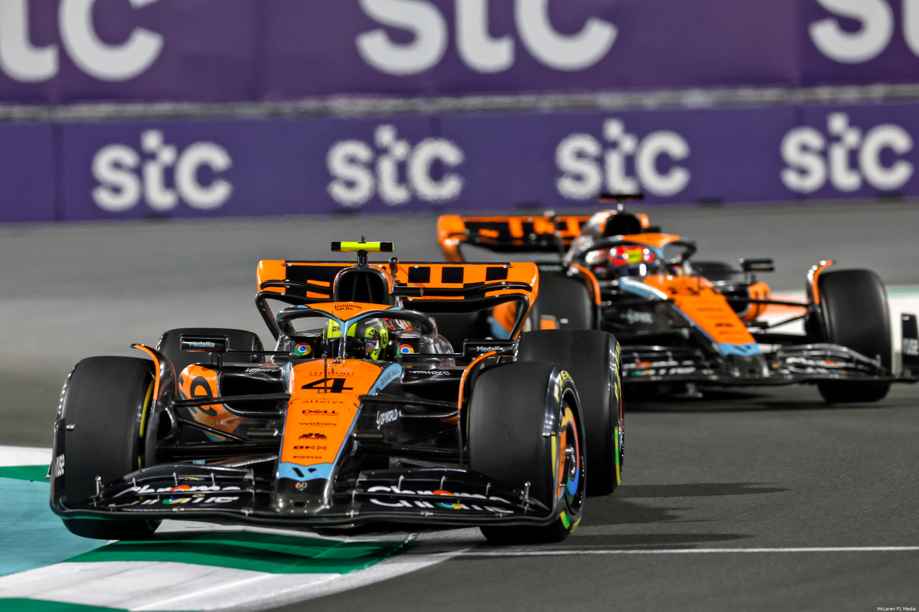 oscar piastri lando norris mcl60 mclaren f1 gp saoedi arabie 2023
