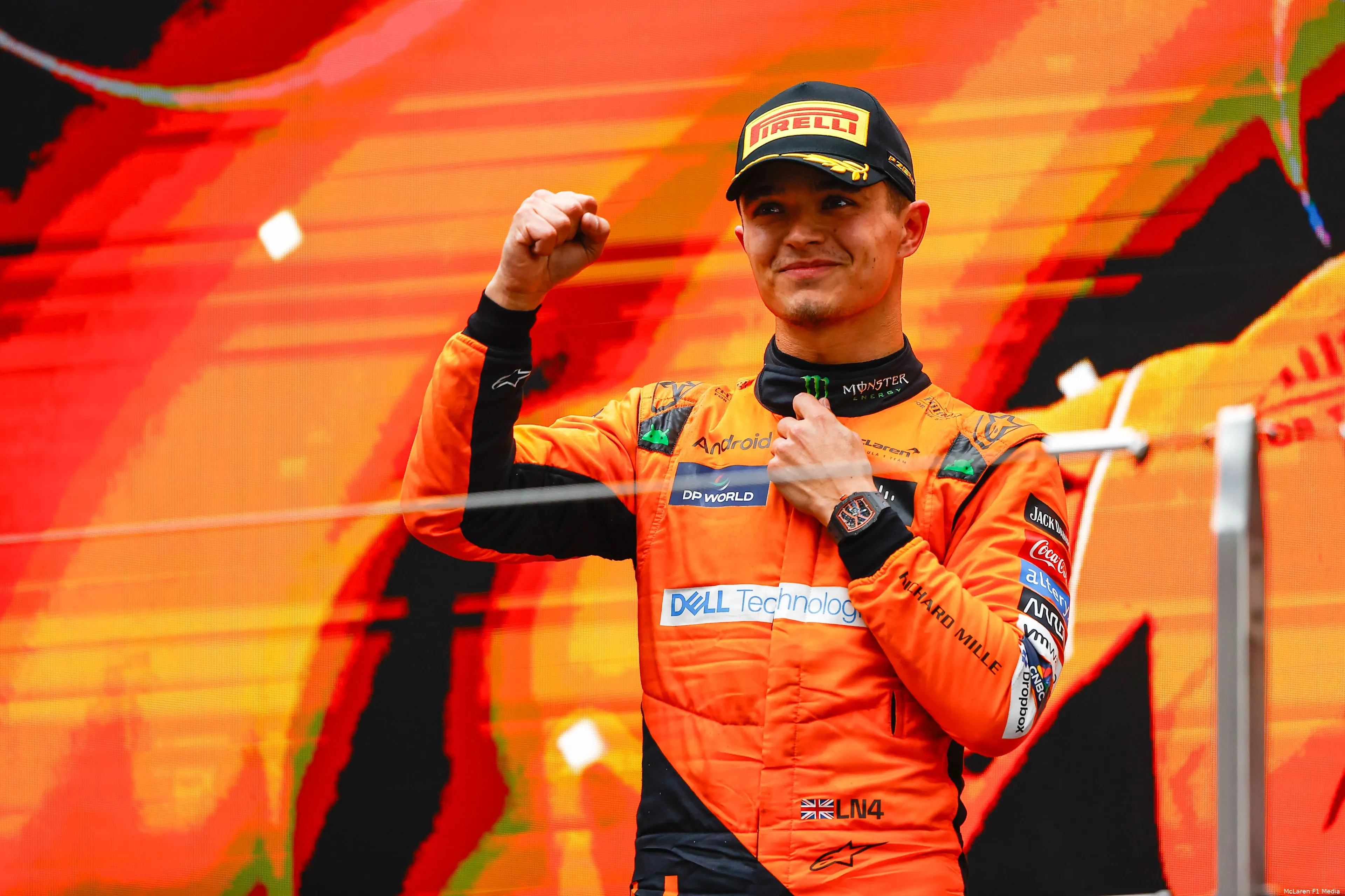 lando norris podium china 2024