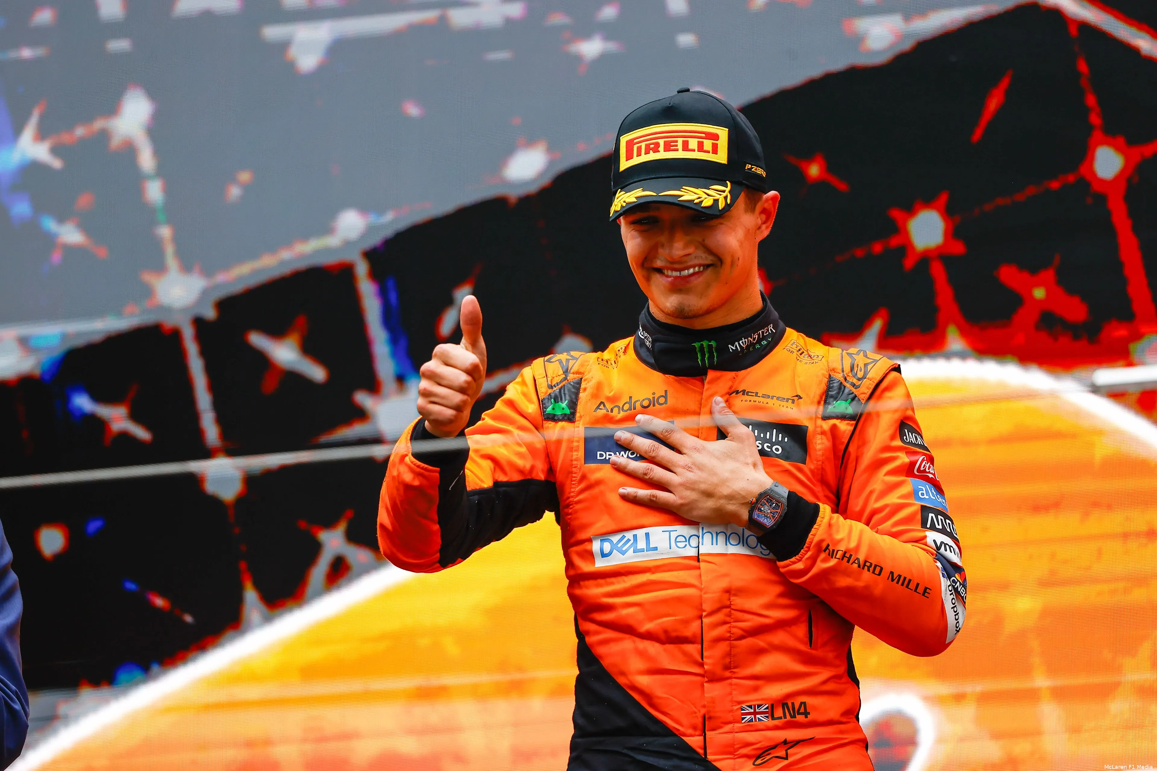 lando norris podium china 2024