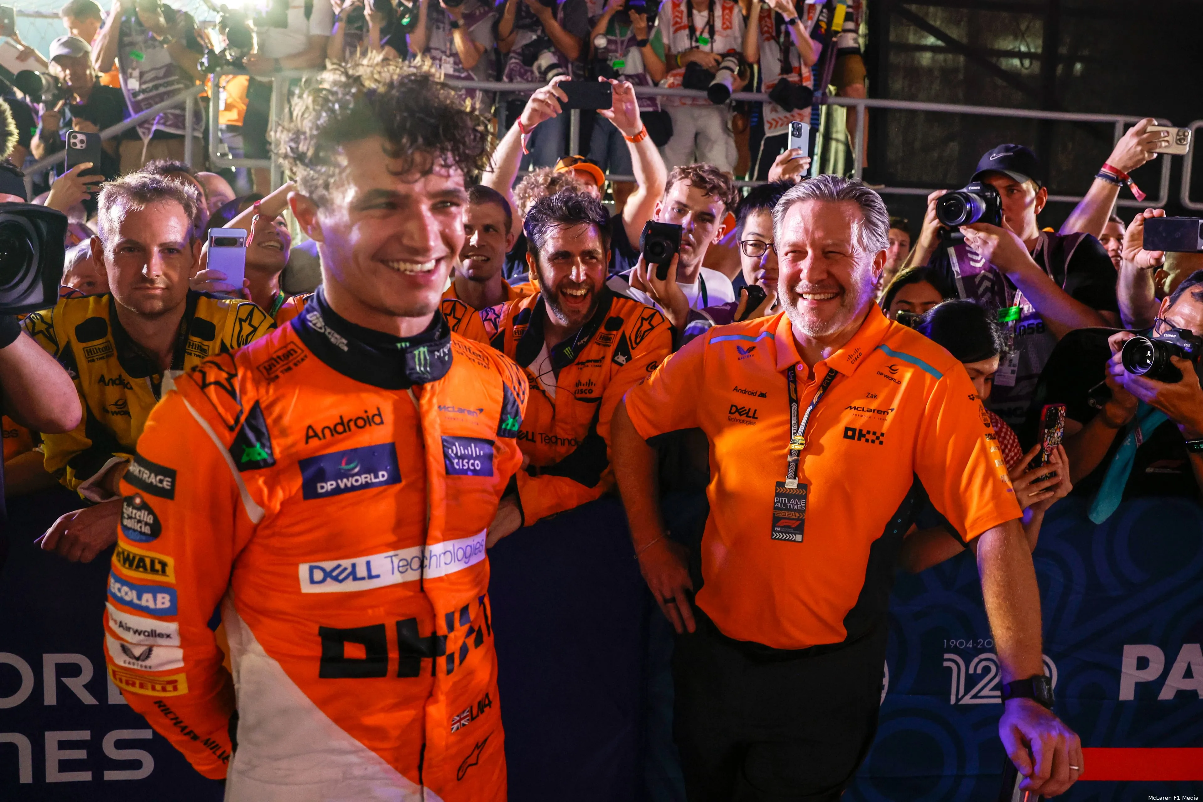 mclaren lando norris zak brown singapore gp zondag 2024