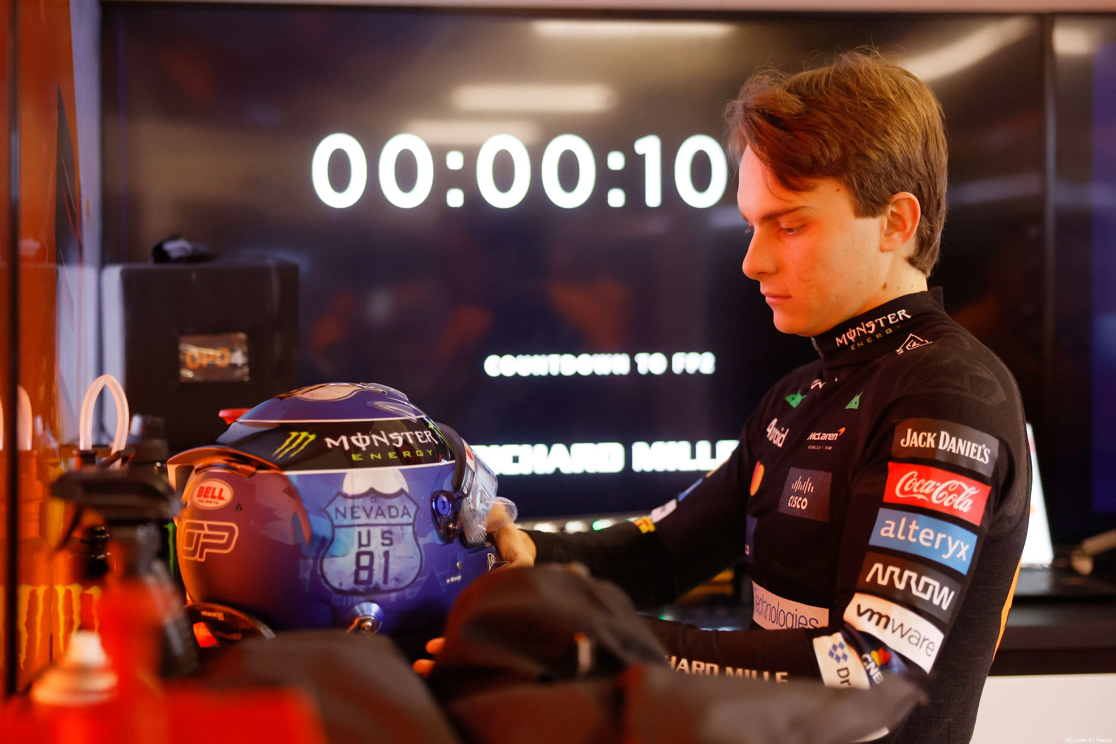 oscar piastri mclaren vt2 vrijdag las vegas mcl38
