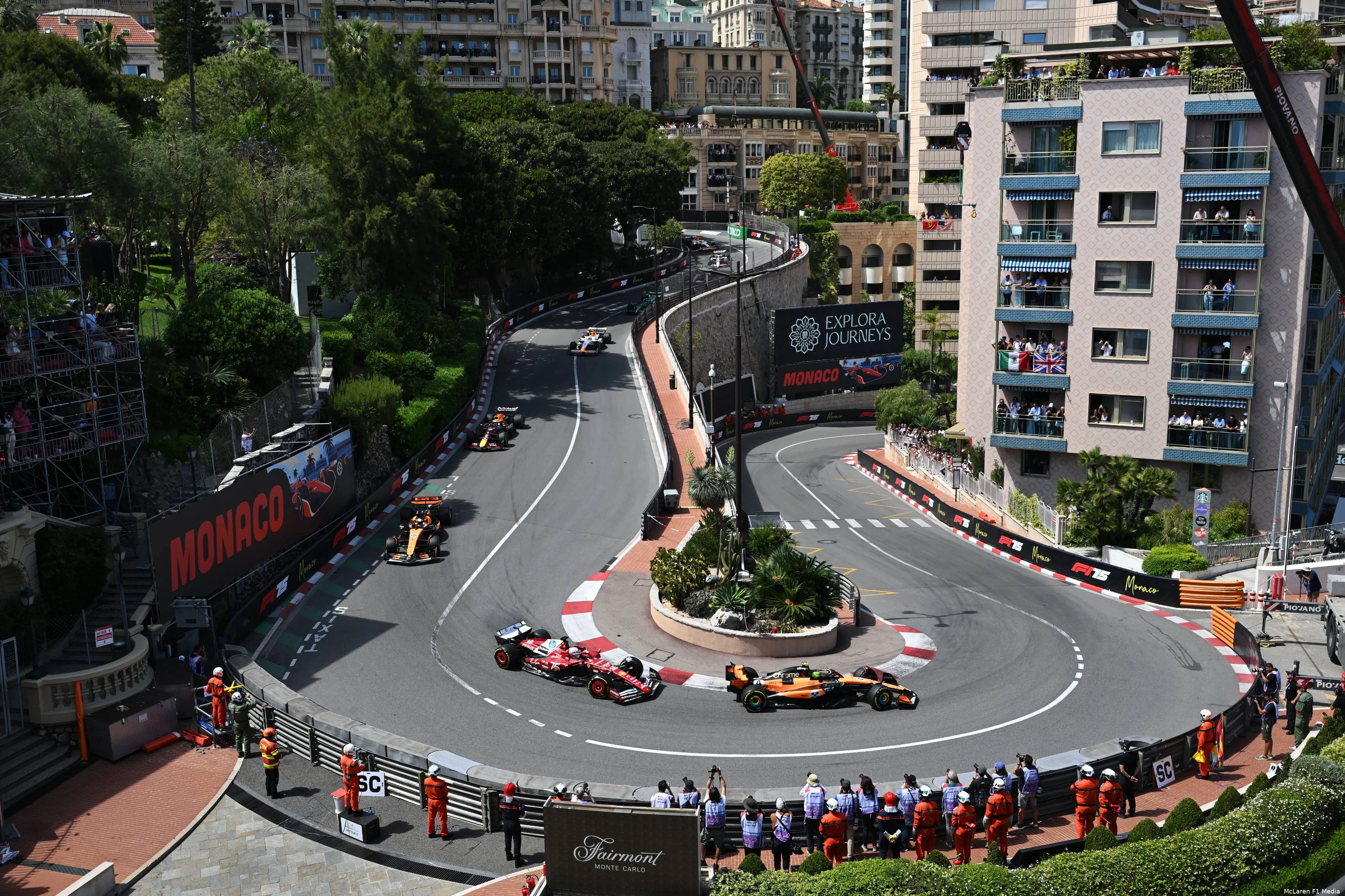 oscar piastri lando norris mclaren 2025 monaco gp ferrari charles leclerc