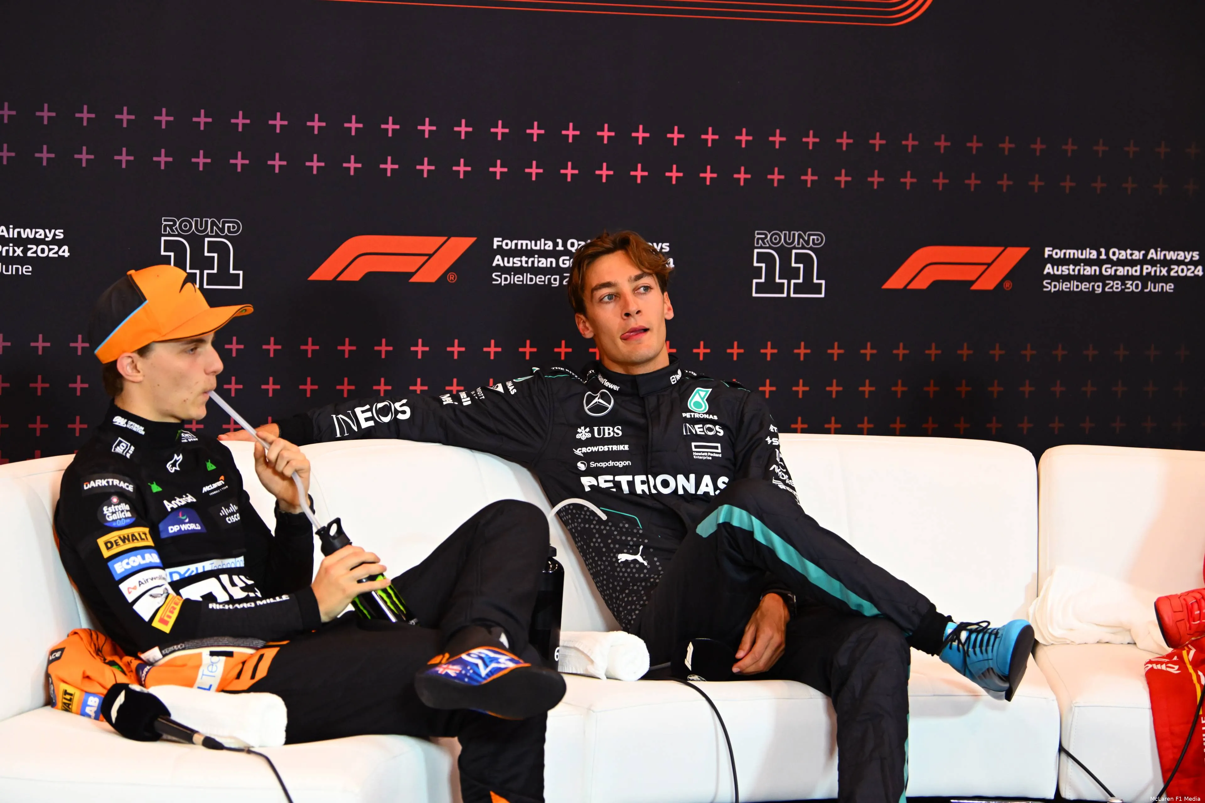 oscar piastri oostenrijk 2025 persconferentie 1 george russell