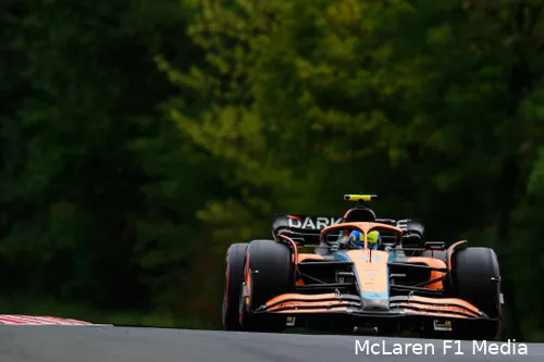 Lando
Norris op de hungaroring, kwalificatie GP Hongarije 2022 (Foto: McLaren F1
Media)
