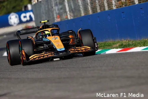 Lando
Norris tijdens de kwalificatie, Monza, Grand Prix van Italië 2022 (Foto: McLaren F1
Media)