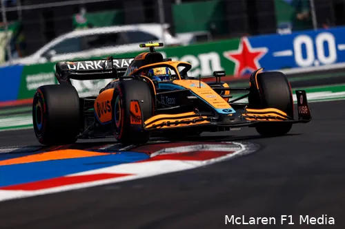 Lando
Norris in de kwalificatie, Autódromo Hermanos Rodríguez, Grand Prix van Mexico
2022 (Foto: McLaren F1 Media)