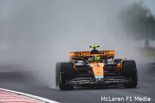 <i>McLaren presteert de laatste weken sterk, en Lando Norris doet het vaak goed in regenachtige omstandigheden.</i>