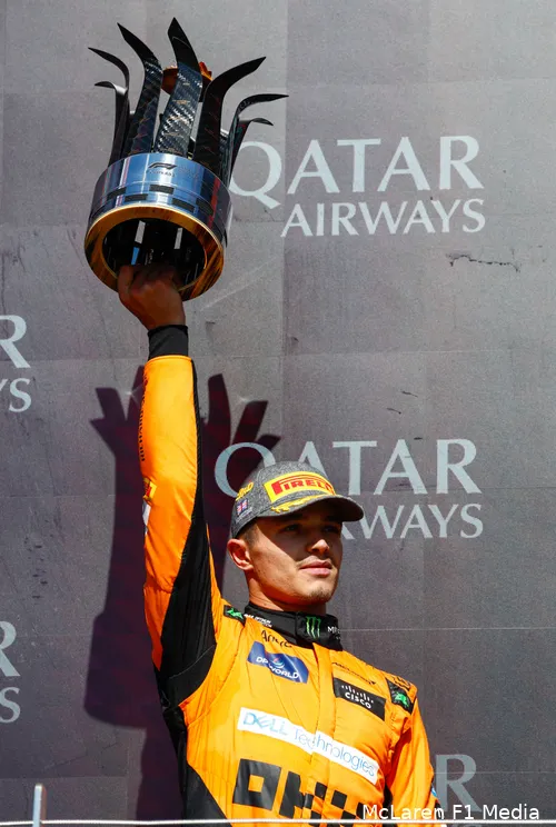 lando norris bokaal silverstone podium 2024