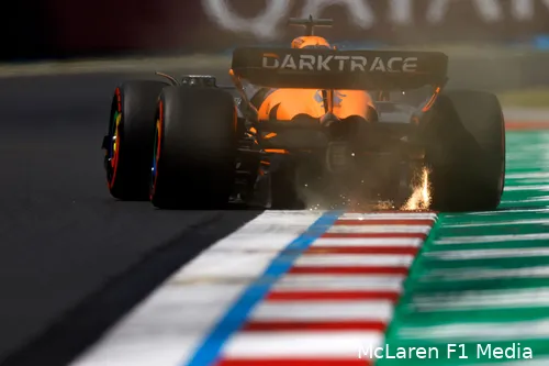 Blijft dit het uitzicht voor Max Verstappen in de hoofdrace? Oscar Piastri, kwalificatie Grand Prix van Hongarije, 2024.