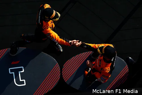 <i>Norris gaf de overwinning in Hongarije aan Piastri.</i>