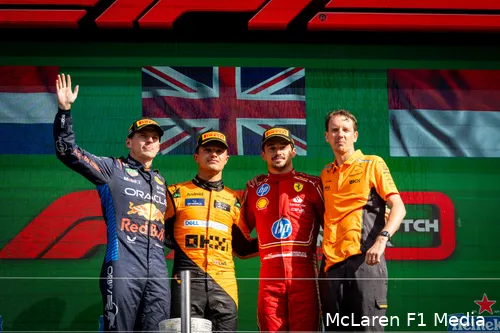 lando norris mclaren max verstappen red bull racing charles leclerc ferrari gp nederland zondag 2024 2