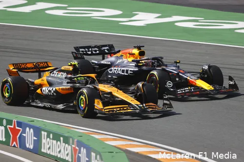 lando norris mclaren max verstappen red bull racing gp nederland zondag 2024