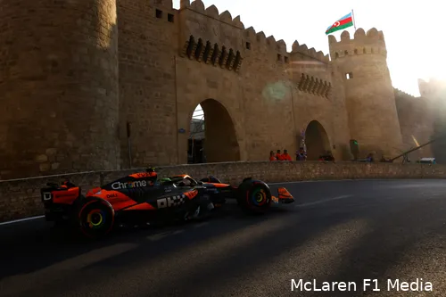 Norris, kwalificatie Grand Prix van Azerbeidzjan 2024: uitgeschakeld in Q1.