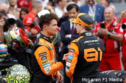 oscar piastri lando norris mclaren gp italie zondag 2024